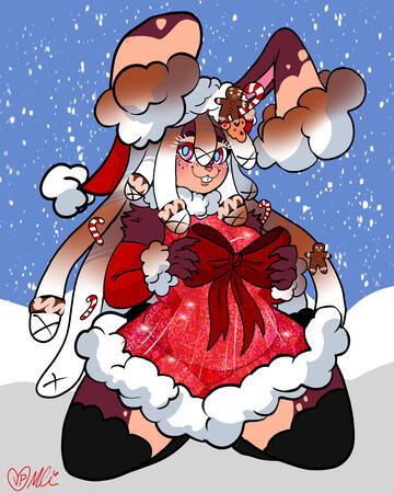 smore bunny - gingerbred special~ art by VampPudding