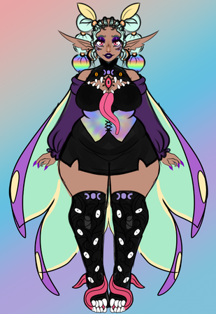 mallowrie 2.0 base outfit. art by VampPudding